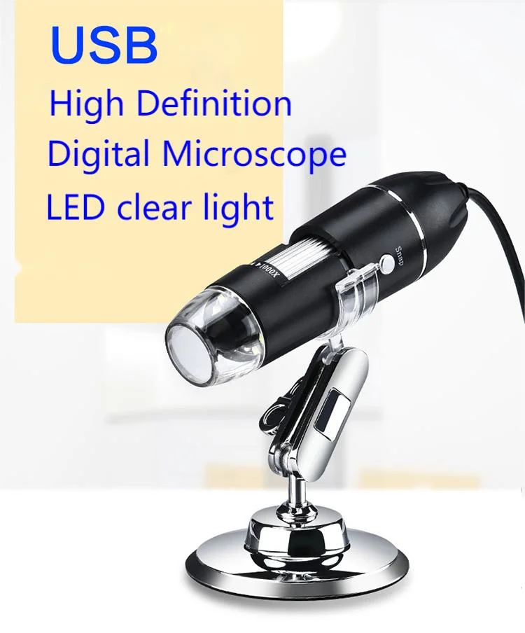 Portable USB Digital Microscope with 0~1000X Zooming & LED Lighting