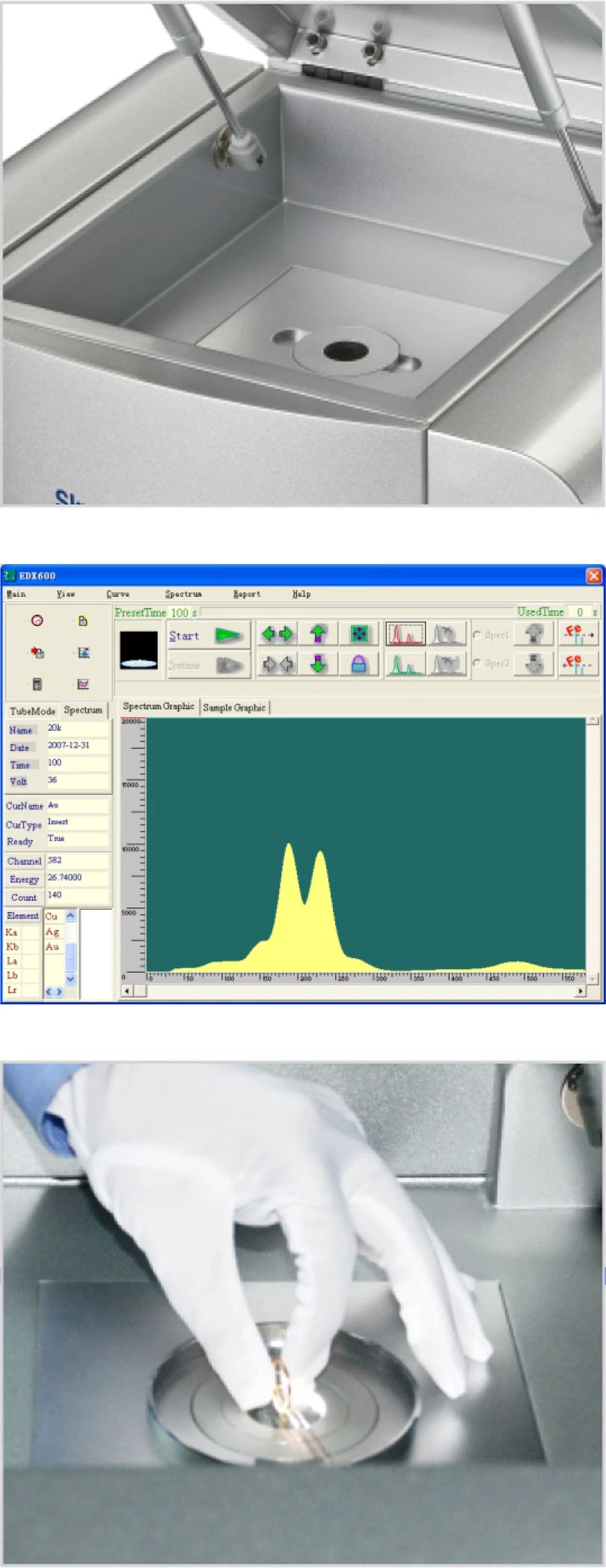 Spectrometer for Gold Karat Test--Edx600